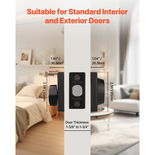 Deadbolt Lock Square Single Cylinder Dead Bolt Keyed 1 Side Fits Standard