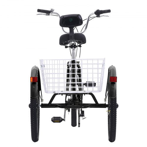 Adult Tricycles Bike 7 Speed Trikes 24 Inch Threewheeled Bicycles Carbon Steel