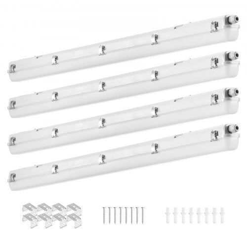 4FT LED Vapor Tight Light 60W 7400LM Vapor Proof Light Fixture with 5000K