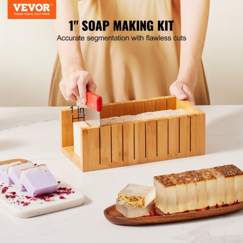 Soap Making Kit Bamboo Cutting Box and Inner Box with Silicone Mold