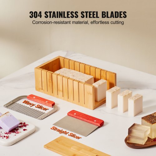 Soap Making Kit Bamboo Cutting Box and Inner Box with Silicone Mold