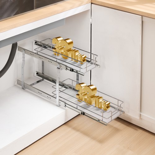 85Wx21Dx15H Pull Out Cabinet Organizer Heavy Duty Slide Out Pantry