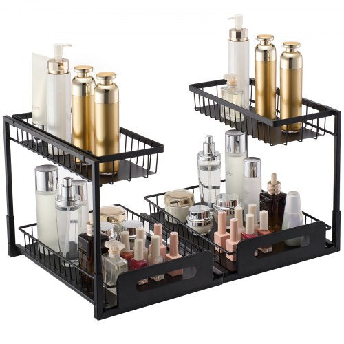 2 Tier Pull Out Cabinet Organizer107W x 142D Under Sink Organizer