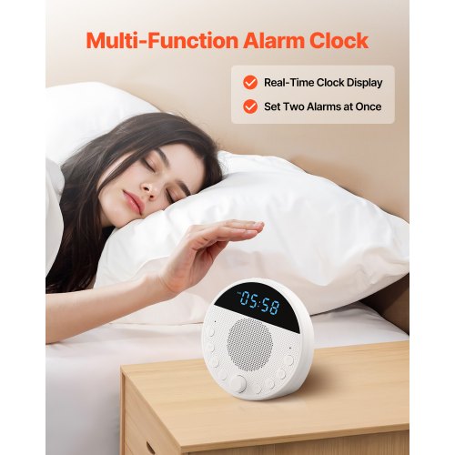 Sound Machine 18 Soothing Sleep Sounds And 7Color Night Light 5In1 White Noise