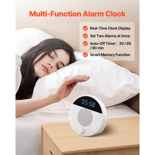 Sound Machine 18 Soothing Sleep Sounds 7Color Night Light 6In1 White Noise