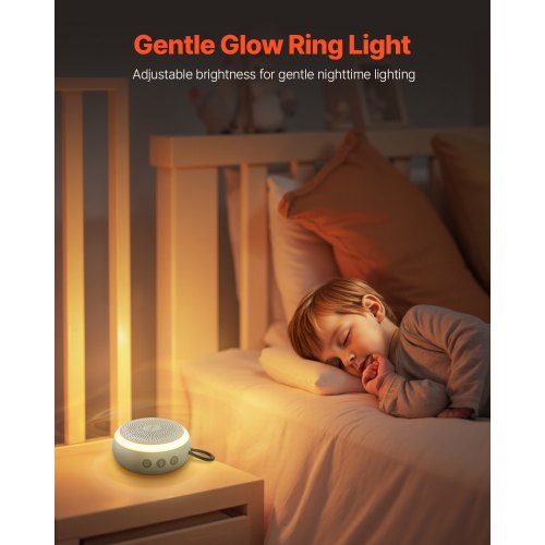 Sound Machine 20 Soothing Sleep Sounds 4In1 Hangable White Noise With Autooff