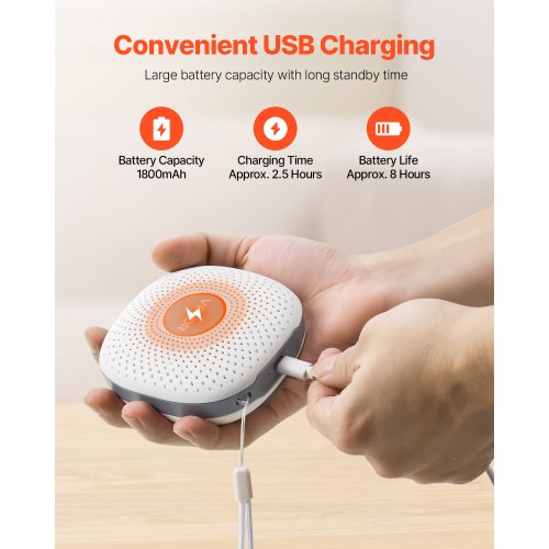 Sound Machine 21 Soothing Sleep Sounds 3In1 Portable And Hangable White Noise