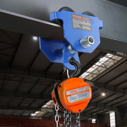 Manual Trolley 1100 lbs05 Ton Load Capacity Push Beam Trolley with Dual