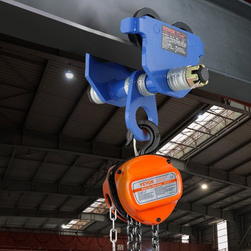 Manual Trolley 4400 lbs2 Ton Load Capacity Push Beam Trolley with Dual