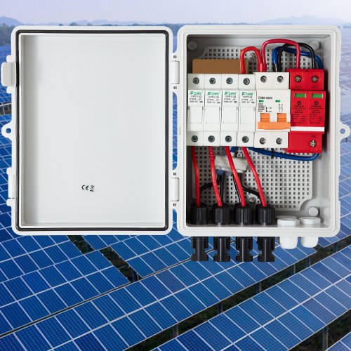 PV Combiner Box 4 String with 15A Rated Current Fuse 63A Circuit Breaker