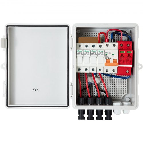 PV Combiner Box 4 String with 15A Rated Current Fuse 63A Circuit Breaker