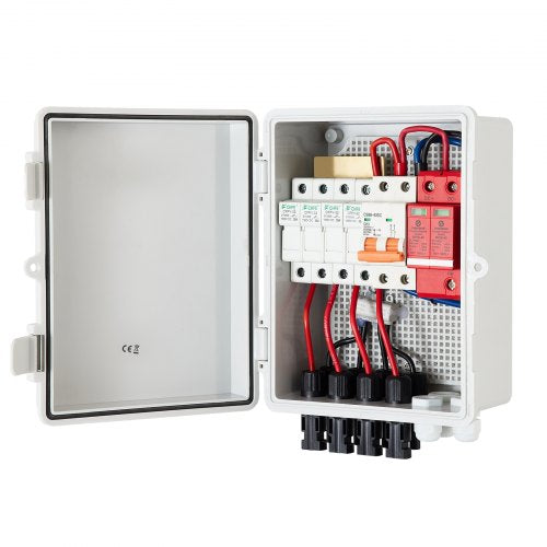 PV Combiner Box 4 String with 15A Rated Current Fuse 63A Circuit Breaker