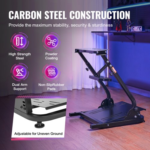 Racing Simulator Steering Wheel Stand for Mainstream Brands – 9 L