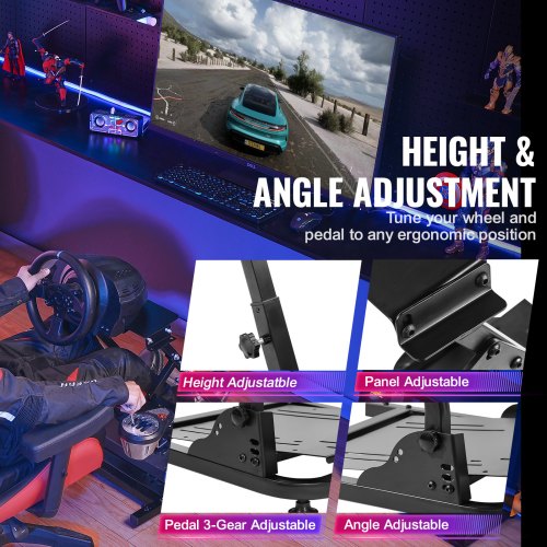 Racing Simulator Steering Wheel Stand for Mainstream Brands – 9 L