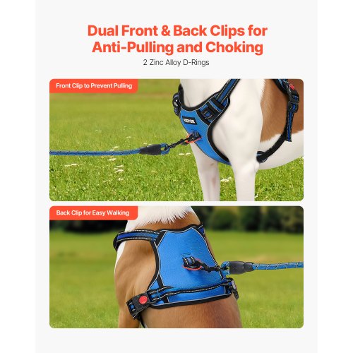 Dog Harness for Large Dogs No Pull Adjustable Dog Vest Pet Harness with 5ft