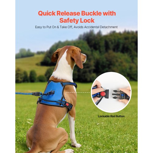 Dog Harness for Large Dogs No Pull Adjustable Dog Vest Pet Harness with 5ft