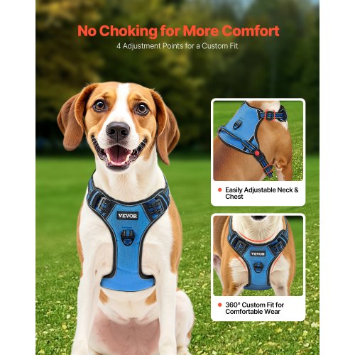 Dog Harness for Large Dogs No Pull Adjustable Dog Vest Pet Harness with 5ft