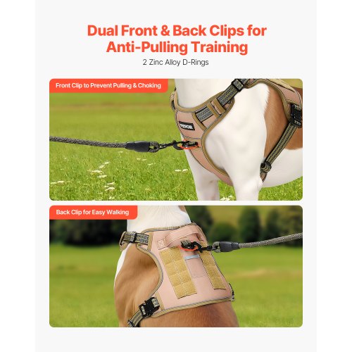 Dog Harness for Large Dogs No Pull Tactical Dog Harness Adjustable Pet