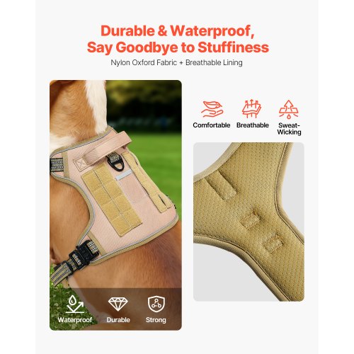 Dog Harness for Large Dogs No Pull Tactical Dog Harness Adjustable Pet