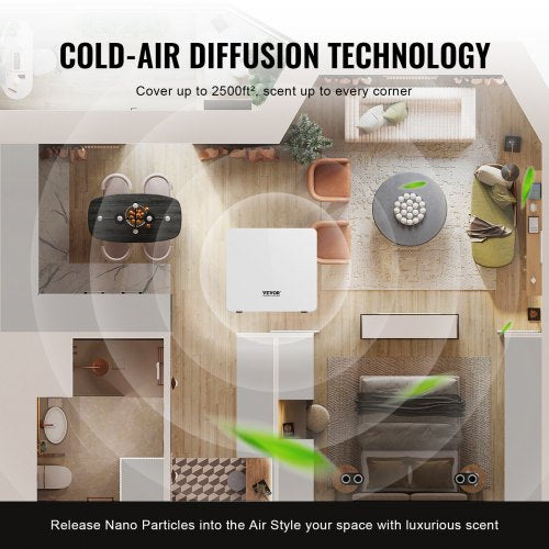 Scent Air Machine 480ml Bluetooth Smart Essential Oil Diffuser 2500sqft