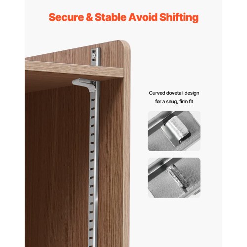 Shelf Clips 40 Pack Adjustable Steel Pilaster Shelf Clips Support for Metal