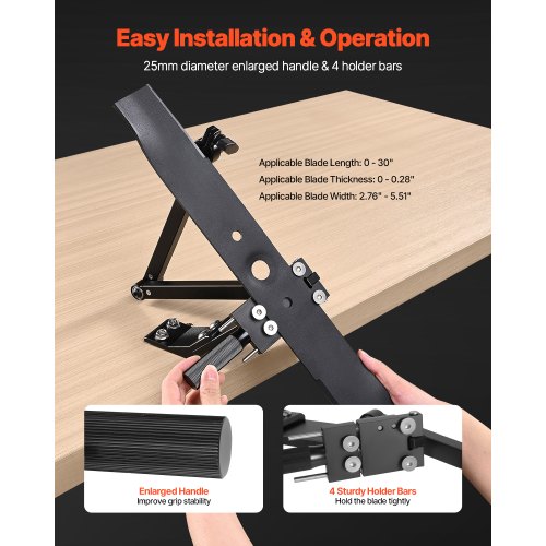 Lawn Mower Blade Sharpener 15° – 45° Adjustable Lawnmower Blade Sharpening