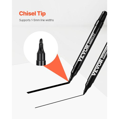 Black Dry Erase Markers 36 Pack LowOdor Whiteboard Markers with Chisel