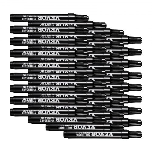 Black Dry Erase Markers 36 Pack LowOdor Whiteboard Markers with Chisel