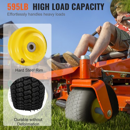 Lawn Mower Tires with Rim 15x66 Tubeless Tractor Tires 2Pack Tire and Wheel
