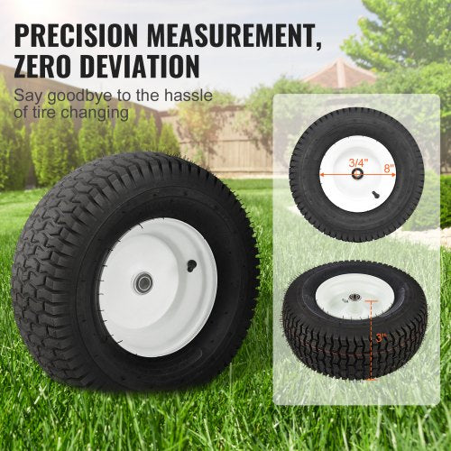 Lawn Mower Tires with Rim 16x658 Tubeless Tractor Tires 2Pack Tire and Wheel