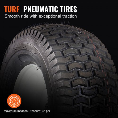 Lawn Mower Tires with Rim 16x658 Tubeless Tractor Tires 2Pack Tire and Wheel