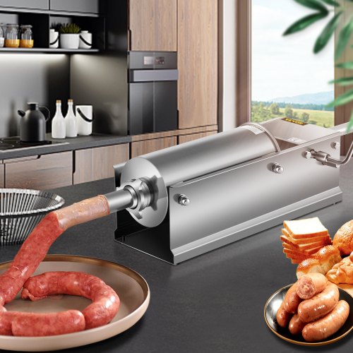 Manual Sausage Stuffer 5 L 11 LBS Horizontal Sausage Machine DualSpeed