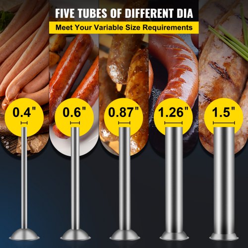 Manual Sausage Stuffer 7 L 15 LBS Horizontal Sausage Machine DualSpeed