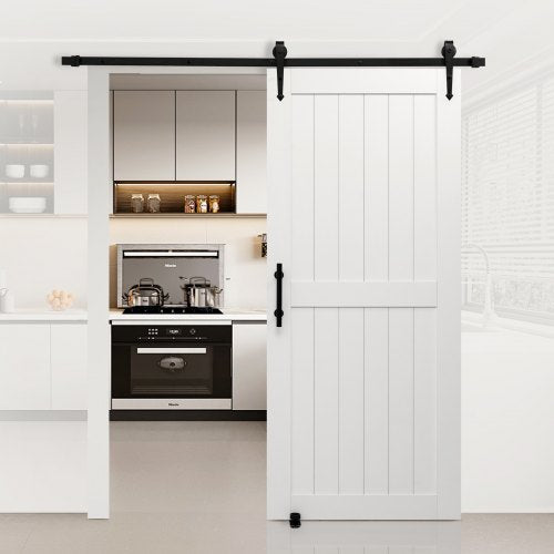 Sliding Barn Door 36 X 84 Inch Highstrength Mdf Panel With Hardware Kit