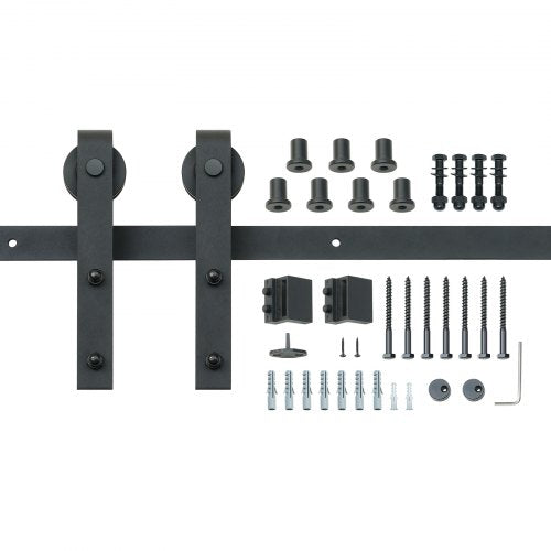 8FT Sliding Barn Door Hardware Kit 330LBS Loading Heavy Duty Barn Door