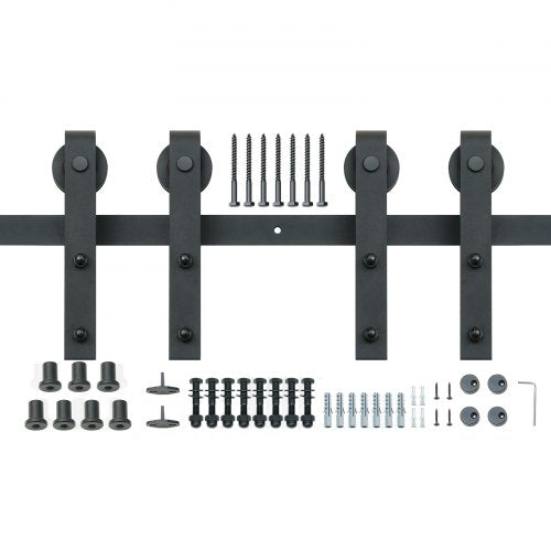 8FT Sliding Barn Door Hardware Kit 330LBS Heavy Duty Barn Door Track Kit