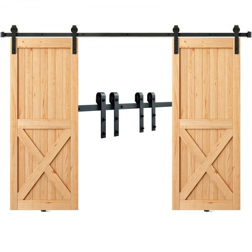 8FT Sliding Barn Door Hardware Kit 330LBS Heavy Duty Barn Door Track Kit