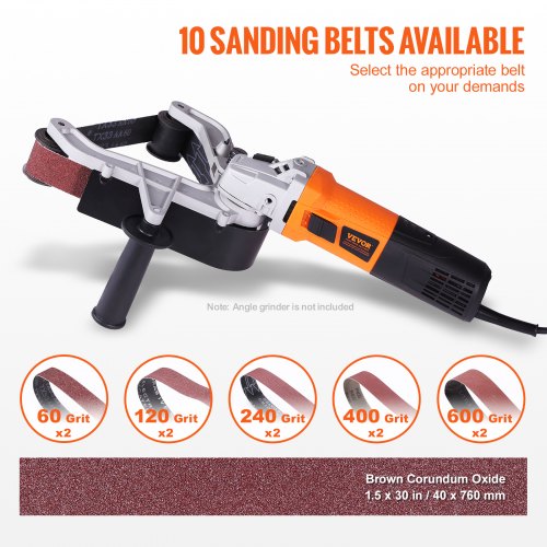 Belt Sander Adapter for Angle Grinder Pipe or Tube Sanding Attachment with 5811
