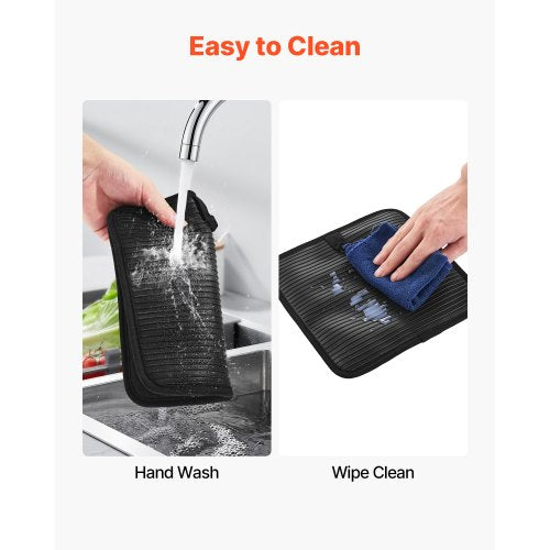 Pot Holders Heat Resistant To 500F With Ribbed Soft Antislip Silicone Strips
