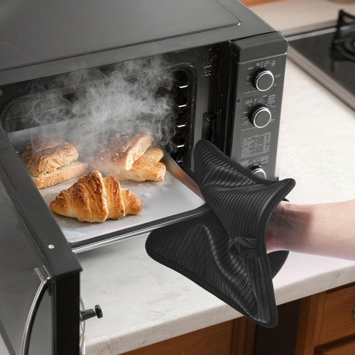 Pot Holders Heat Resistant To 500F With Ribbed Soft Antislip Silicone Strips