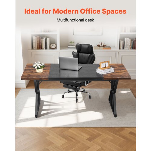 Executive Desk 709 X 31.5 Inch Large Computer Pc Workstation For Home Office