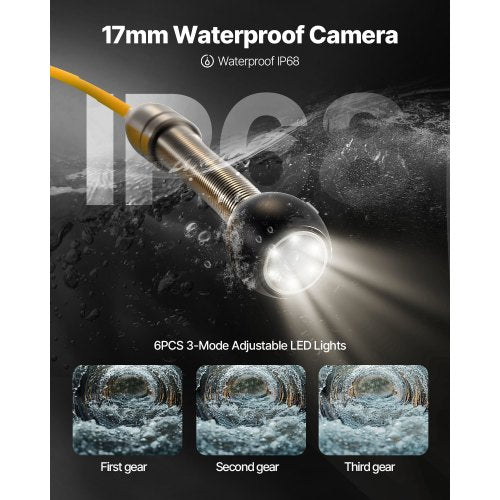 Sewer Camera 164Ft50M 43 Pipe Drain Inspection With Dvr Function Snake Cable