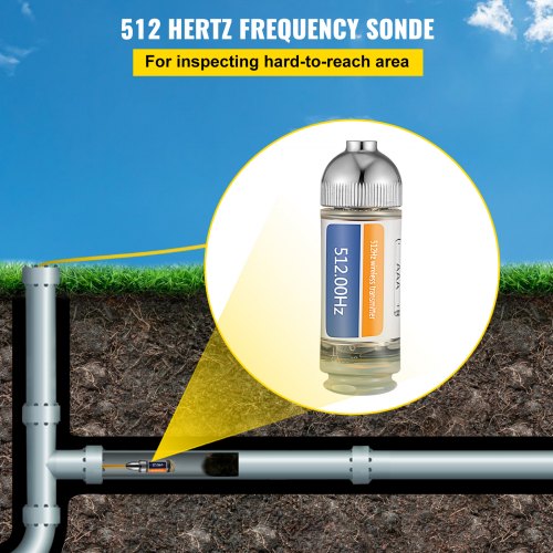 512HZ Sonde 85 and 1420 Connectors Rigid Drain Locator for Locating