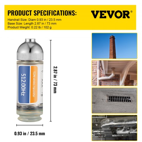 512HZ Sonde 85 and 1420 Connectors Rigid Drain Locator for Locating
