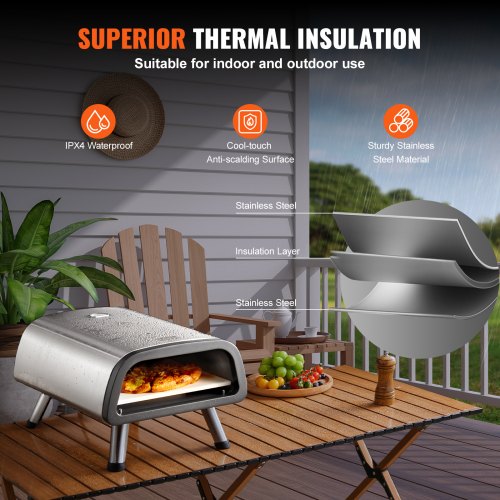 Electric Pizza Oven Countertop Pizza Maker for 12 Pizza Indoor Outdoor –