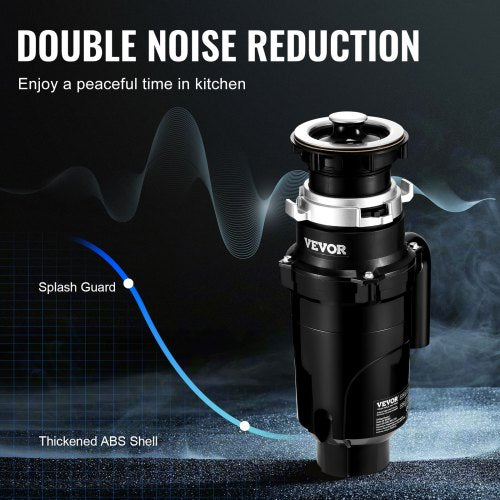 Garbage Disposal 12HP 3450RPM Continuous Feed Food Waste Disposer EZ