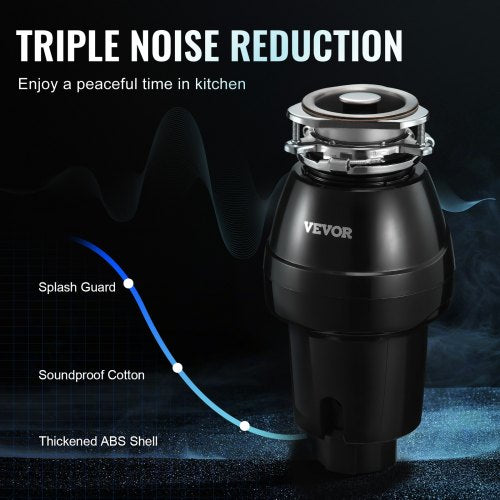 Garbage Disposal 12 HP 3450RPM Continuous Feed Food Waste Disposer 3Bolt