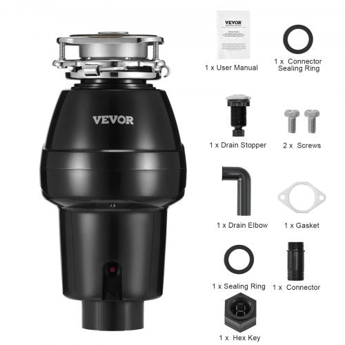 Garbage Disposal 12 HP 3450RPM Continuous Feed Food Waste Disposer 3Bolt
