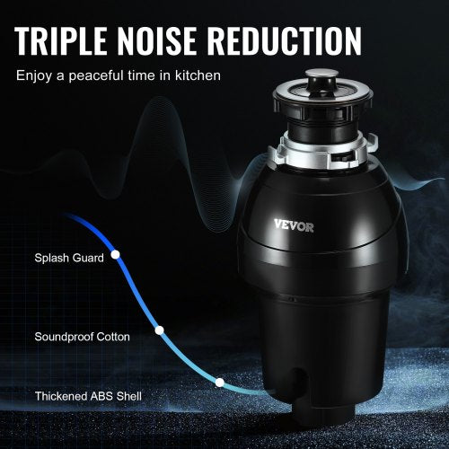 Garbage Disposal 1HP 3270RPM Continuous Feed Food Waste Disposer EZ