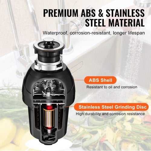 Garbage Disposal 1HP 3270RPM Continuous Feed Food Waste Disposer EZ